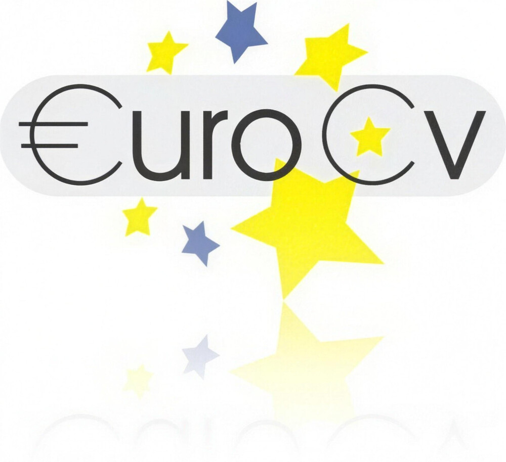 Il logo storico di EuroCv: la scritta EuroCv con la E a forma di simbolo dell'euro, circondata dalle stelle europee