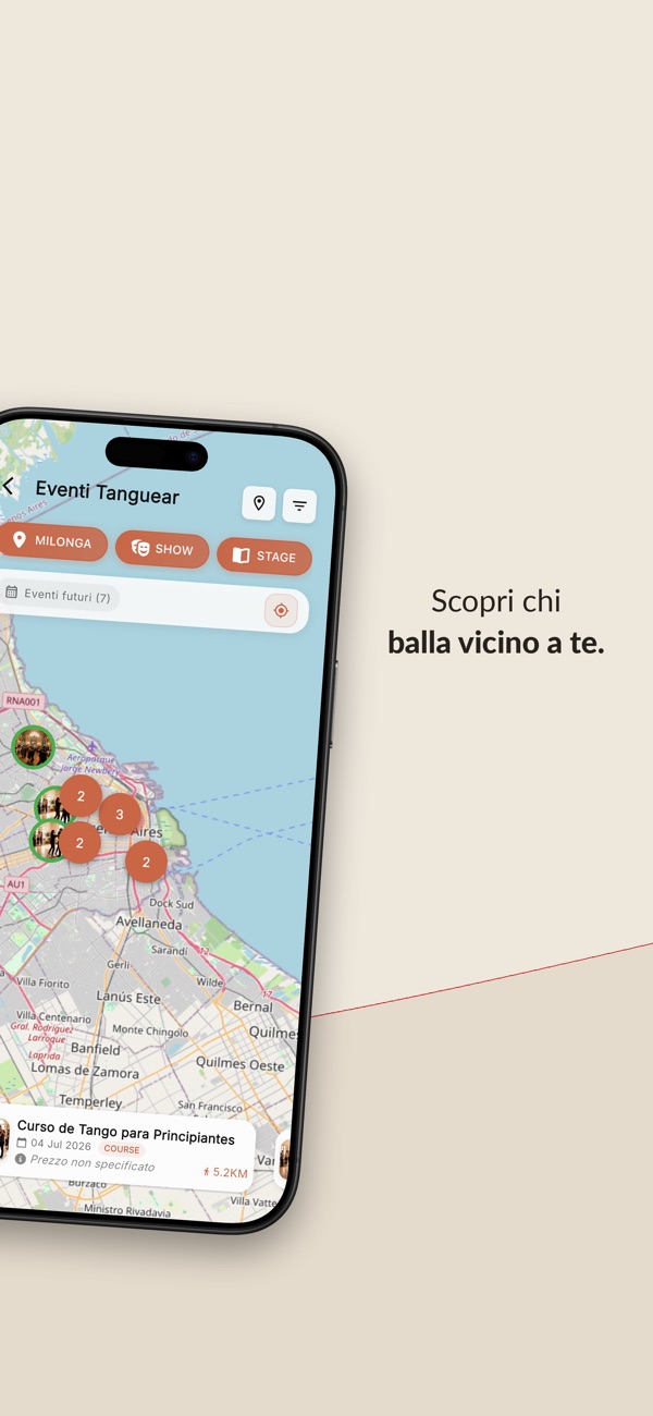 Tanguear — la mappa interattiva di milonghe ed eventi
